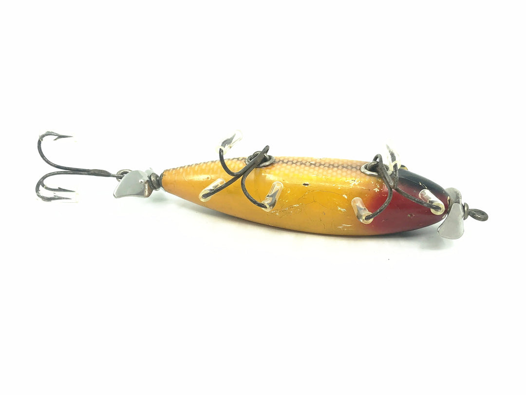 Creek Chub Wooden 1500 Injured Minnow White Scale Color 1525