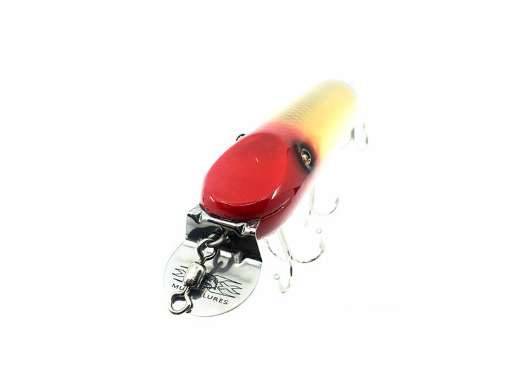 Musky Dan (XXX Lures) Husky Pikie, Red Head/White Flitter/Black Color