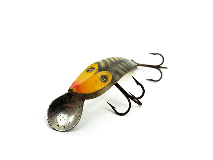 Paul Bunyan Transparent Dodger, Yellow Head Clear Body with Black Ribs Color