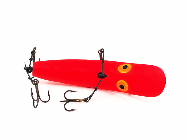 Helin Flatfish T4, RFL Red Fluorescent Color - Vintage Plastic