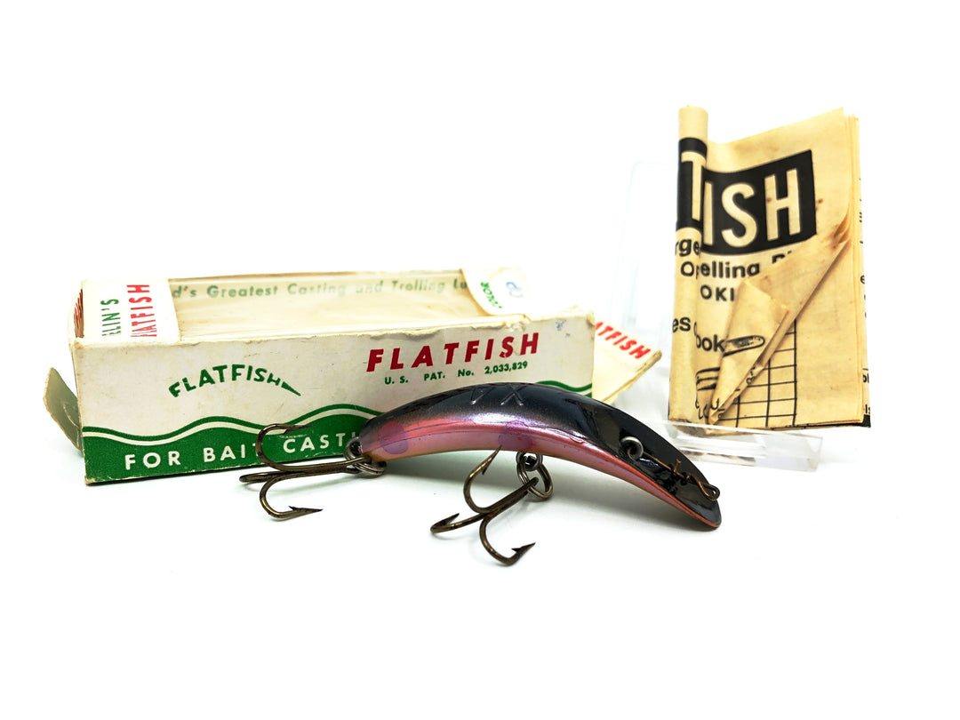Vintage Helin Flatfish X4, OP Orange Pearl Color with Box