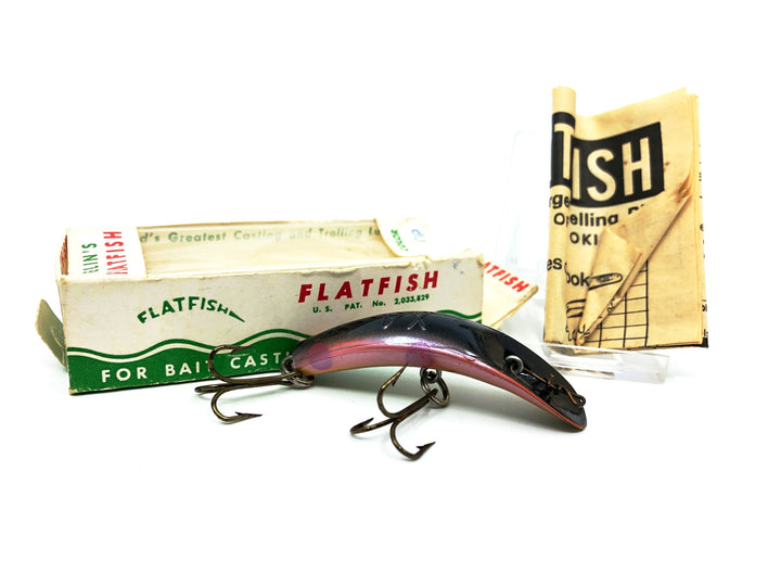 Vintage Helin Flatfish X4, OP Orange Pearl Color with Box