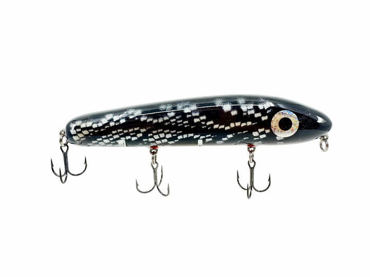 Muskie TW7 Glide Bait by Lee Agpalo, Black Scale Color