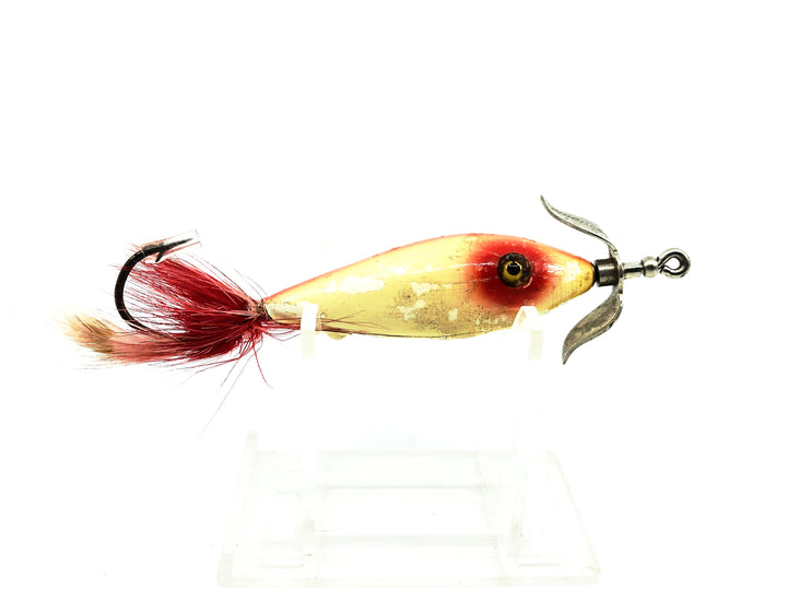 Heddon Walton Feather Tail 40, RET White/Red Eye & Tail Color