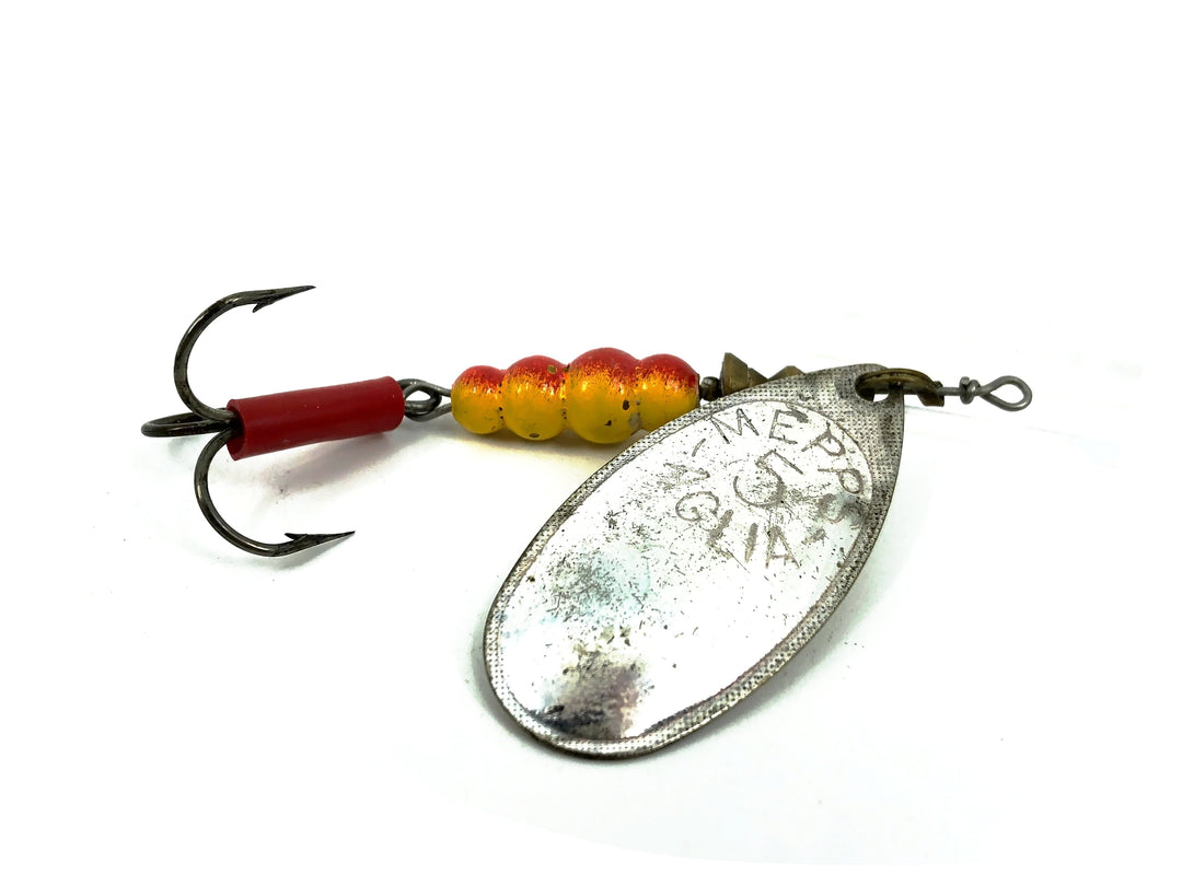 Vintage Mepps Aglia #5, Silver Blade Color