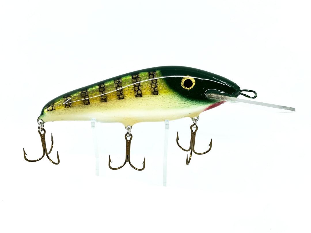 Crane 606 Musky Bait, Green Perch/White Belly Color