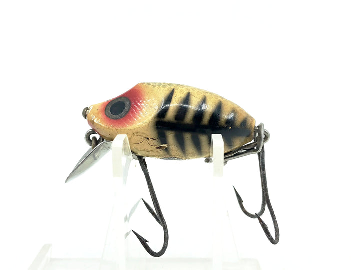 Heddon Wooden Midgit Digit River Runt, XRS Silver Shore Minnow Color