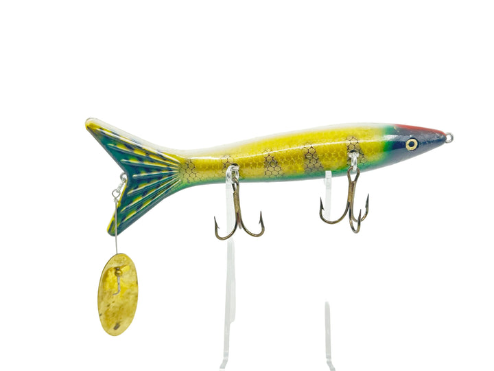 Musky Mania Dying Fish Surface Bait, Perch Color