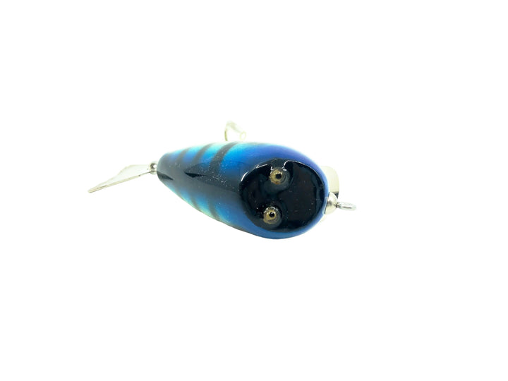 Musky Dan (XXX Lures) River Rustler, Blue/Silver/Black Ribs Color w/COA