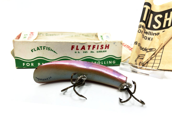 Vintage Helin Flatfish X4, OP Orange Pearl Color with Box