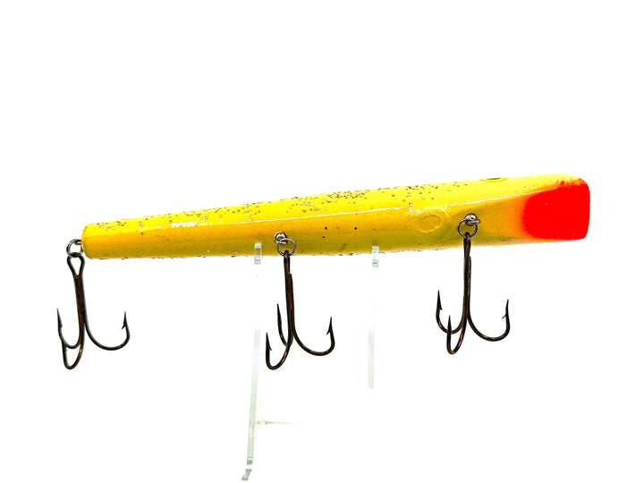 Wooden Musky Topwater Crank, White/Silver Flitter Color