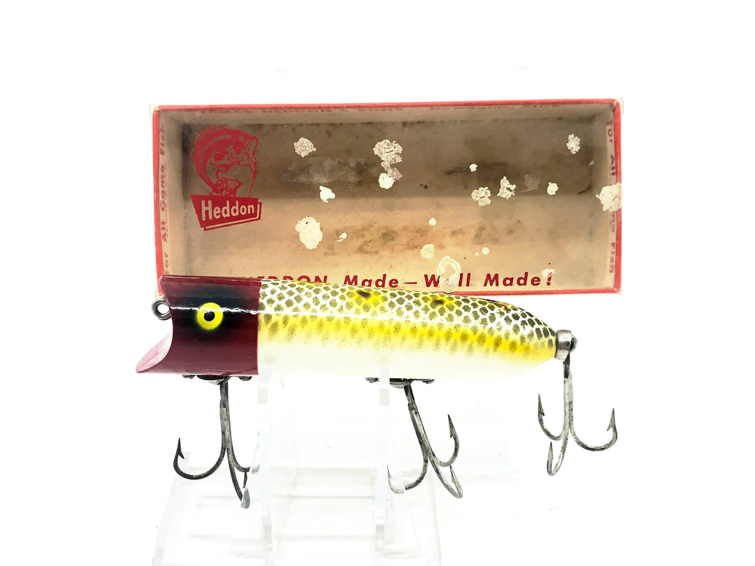 Heddon Lucky 13 2500 JRH, Frog Scale/Red Head Color with Box