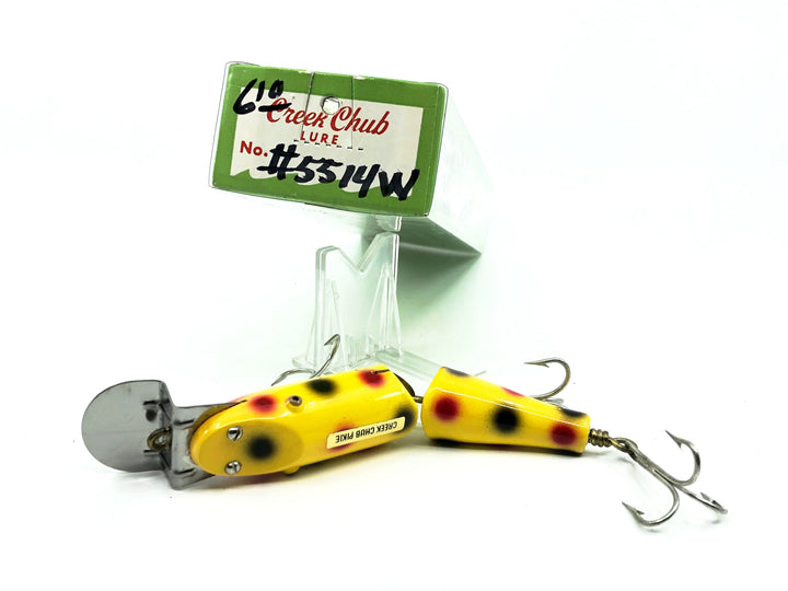 Creek Chub Jointed Snook Pikie 5500, Yellow Spotted Color 5514 with Box-Special Order