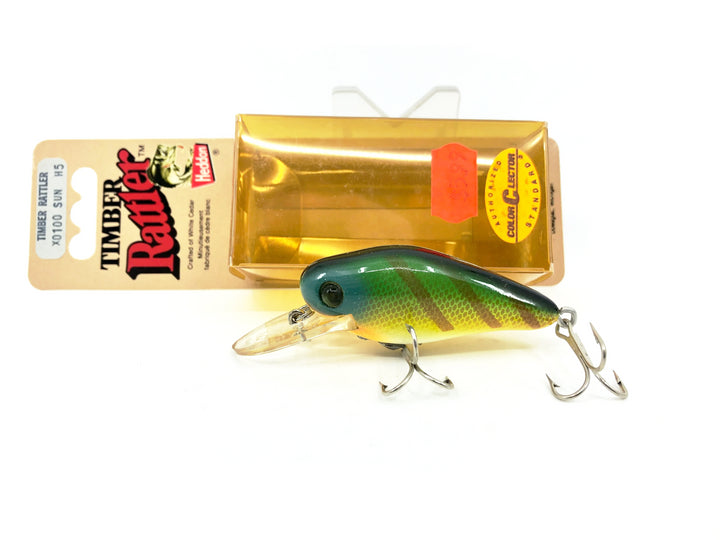 Heddon Timber Rattler X100, Sun Sunfish Color on Card