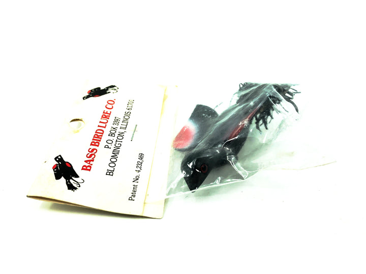 Bass Bird Lure Co. Bass Bird, Red/White Wing Colors on Card