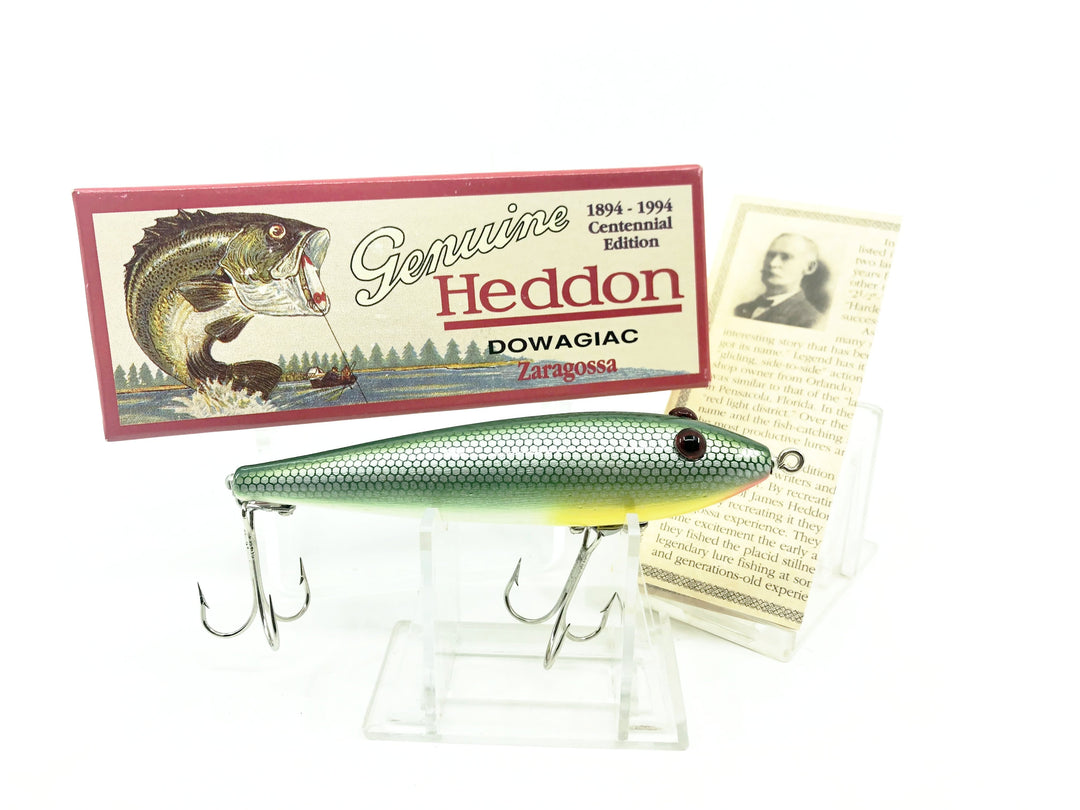 Heddon Centennial Edition Wood Zaragossa New in Box NO. X6500W-D - Green Scale Numbered