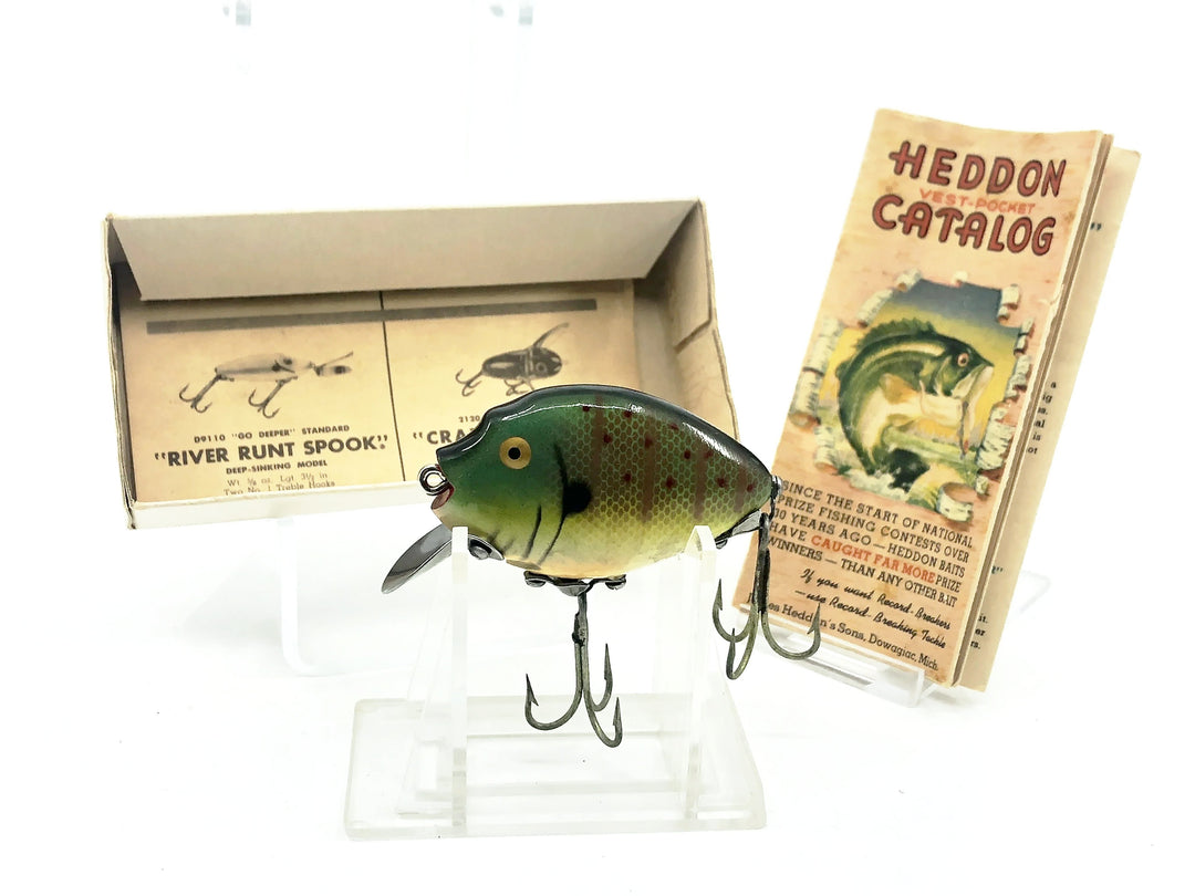 Heddon Punkinseed 9630, Sun Sunfish Color with Box & Catalog