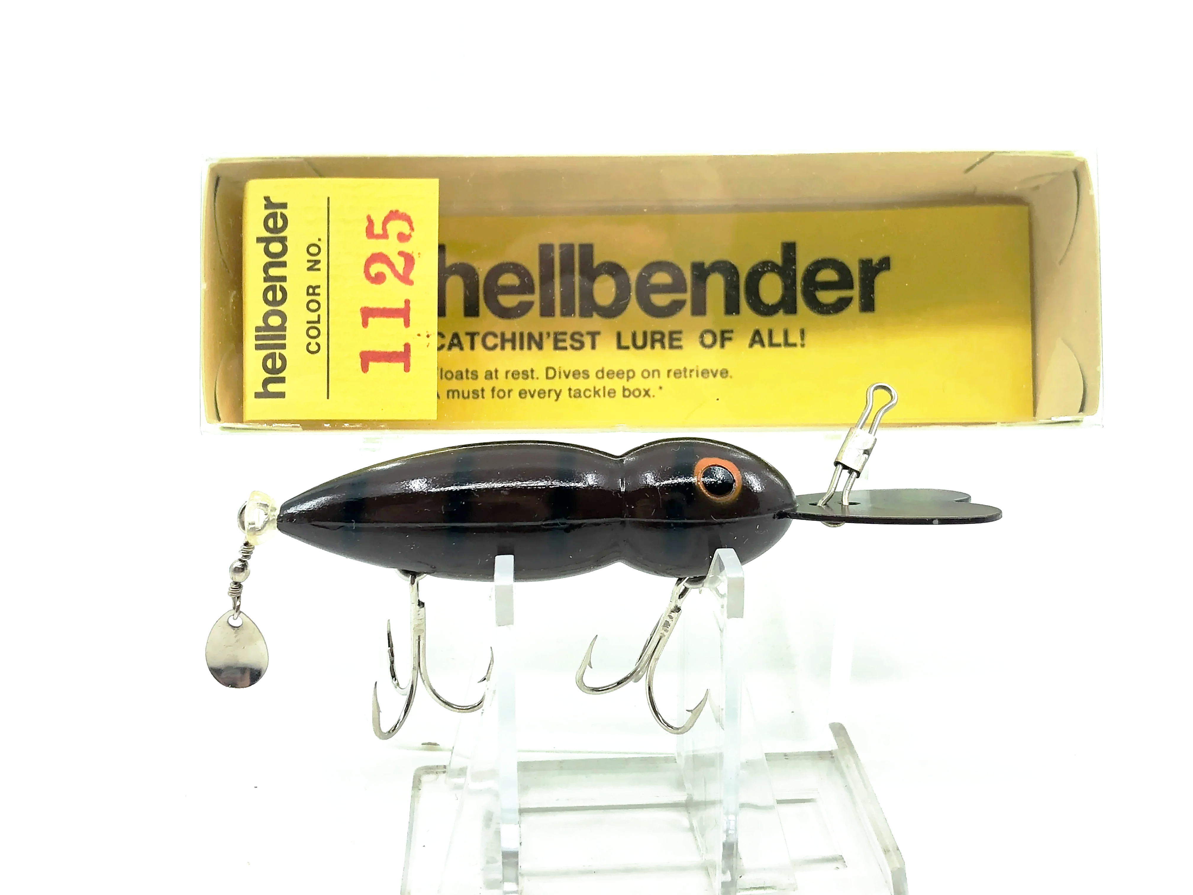 VINTAGE Whopper Stopper Hellbender 4 TOUT BLANC LEURRE DE PÊCHE Crankbait VINTAGE Whopper Stopper Hellbender 4 TOUT BLANC LEURRE DE PÊCHE Crankbait