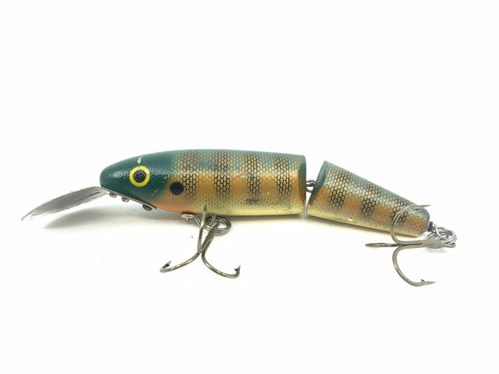 Jointed Wooden 5" Musky Bait, Perch Color