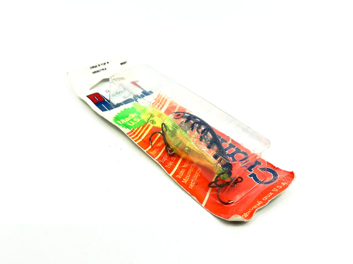 Rebel Deep Crank-R, Blue Transparent Perch Color on Card