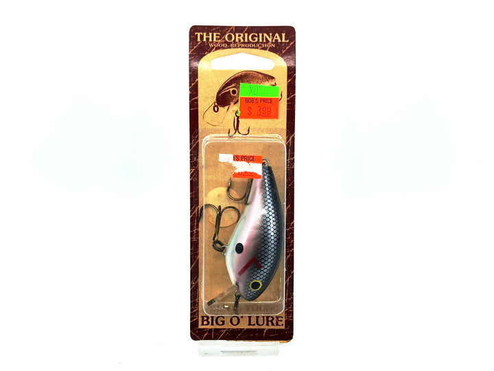 Cotton Cordell Fred Young Original Big O Wooden Lure, Bloodshad Color on Card