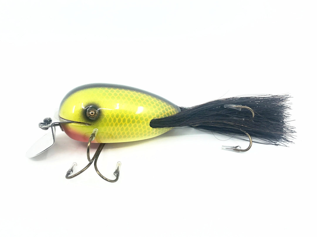 Musky Dan (XXX Lures) Giant Dingbat 3 7/8", Gold Scale/Black Back w/COA