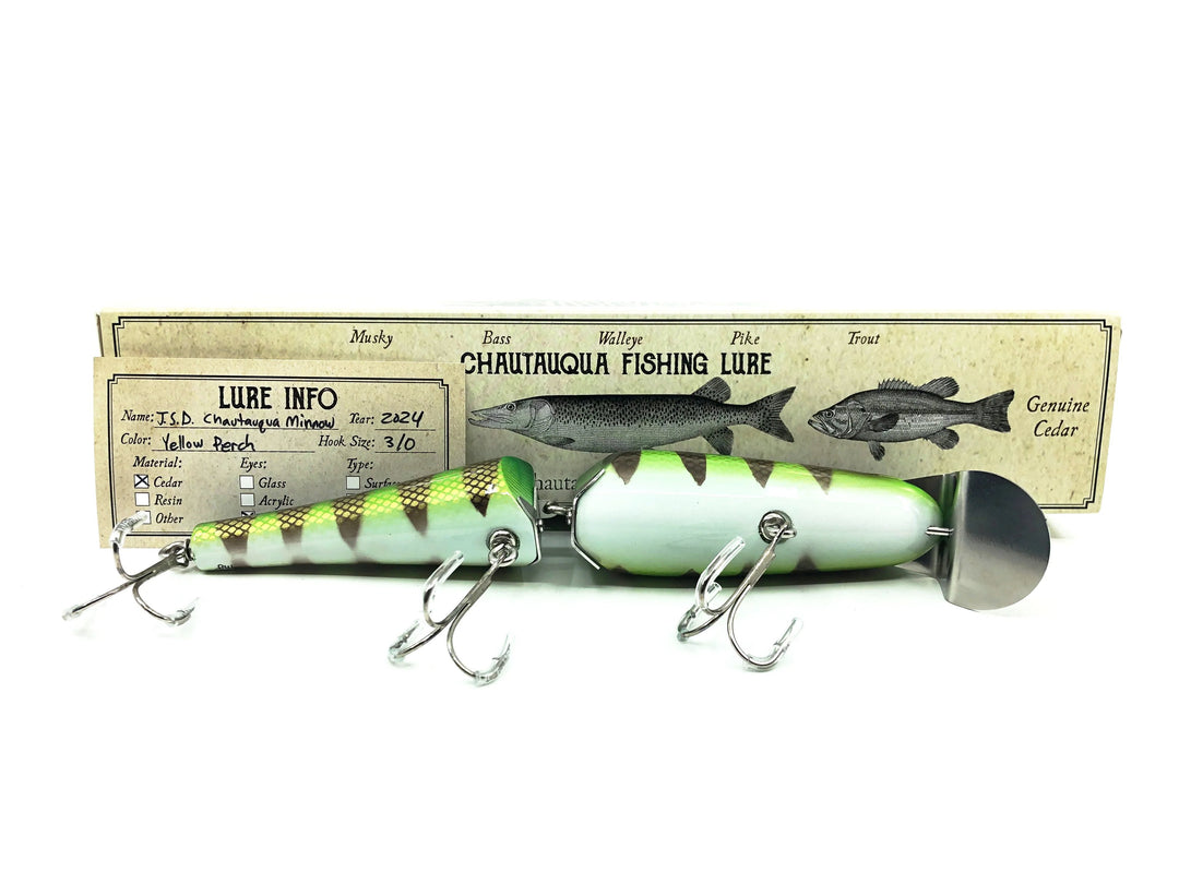 Jointed Chautauqua 8" Shallow Diver, Yellow Perch Color