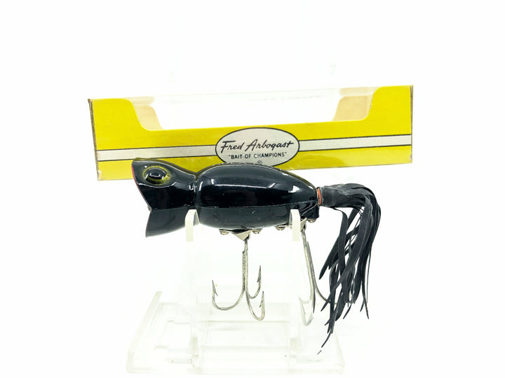 Arbogast Hula Popper 750, B Black Color with Box