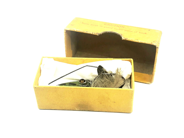 Mitch12Arbogast Weedless Kicker, Frog w/Box - Early 1930s