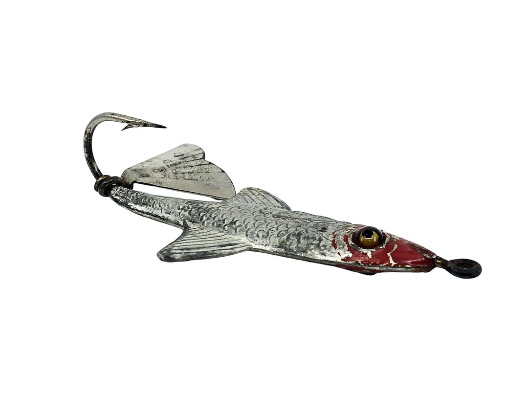 Arbogast Tin Liz Glass Eye, Red/Silver Color