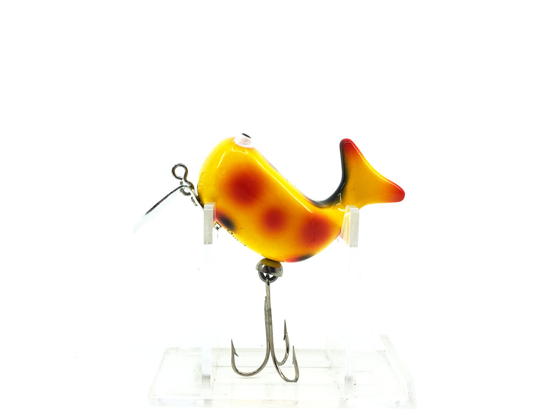 Plastic Image Up-Tail Hi-Tail Imitation, Yellow/Red Spots Color