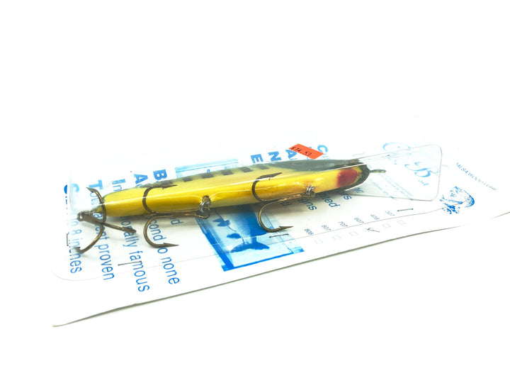 Crane 607 Musky Lure, Green Perch/Yellow Belly Color, New on Card