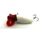 Arbogast Plastic Lip Repainted Jitterbug 1940's WWII Era Red and White Color - War Bug!