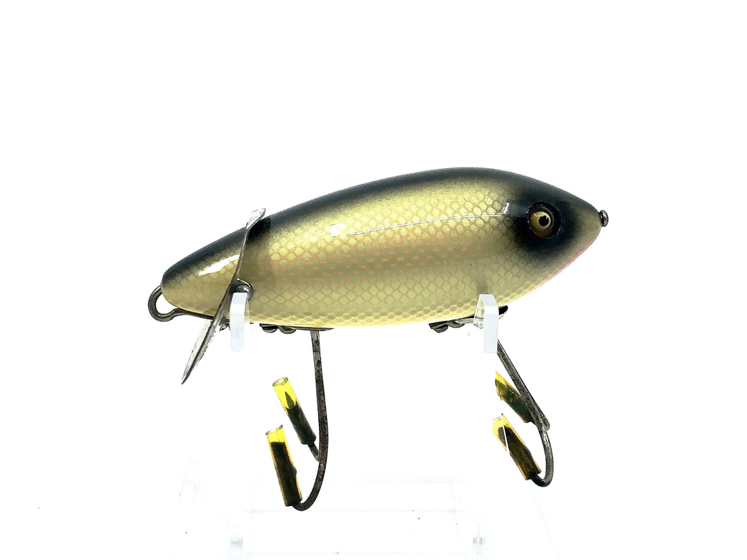 Heddon 1900 Baby Crab Wiggler, Repaint Shiner Scale Color
