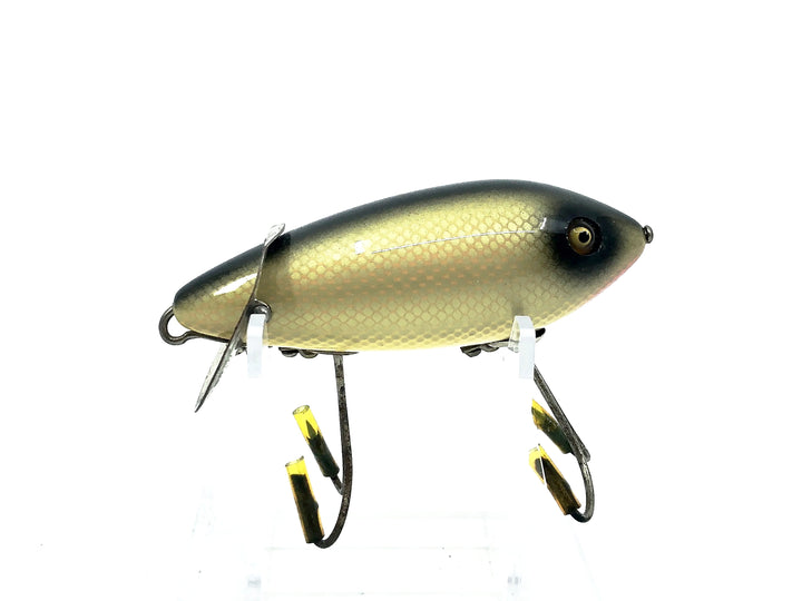 Heddon 1900 Baby Crab Wiggler, Repaint Shiner Scale Color