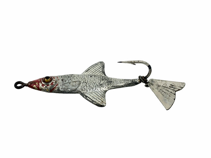Arbogast Tin Liz Glass Eye, Red/Silver Color