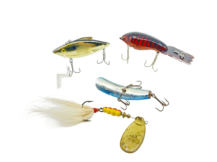 Vintage Classic 4 Pack, Flatfish/Bill Lewis/Arbogast/Mepps