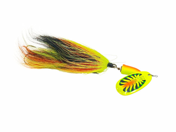 Blue Fox Tandem Super Vibrax #6 Spinner, Firetiger/Firetiger Bucktail Color