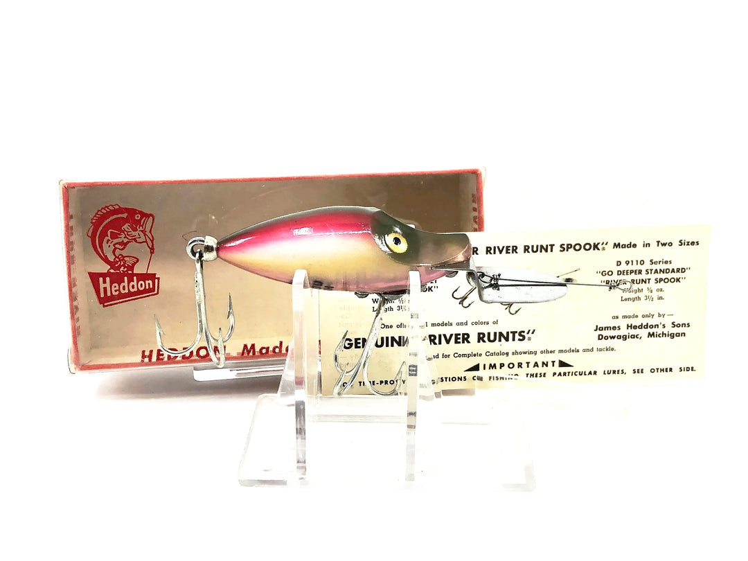 Heddon Midget Go Deeper River Runt D-9010-RB Rainbow Color with Box and Papers