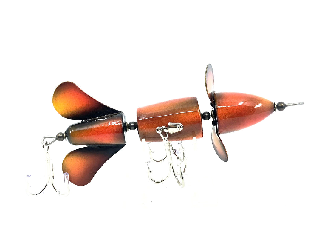 Musky Dan (XXX Lures) Globe/Spinner Lure, Orange/Black/Yellow Color