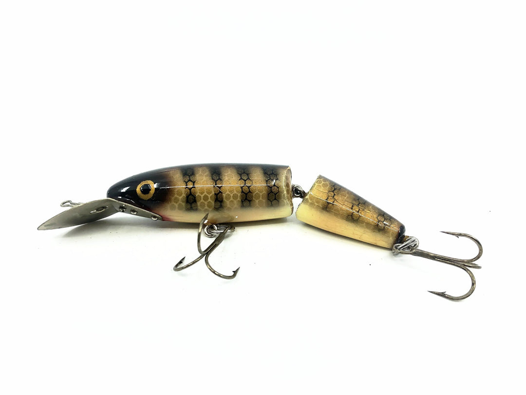 Jointed Wooden 5" Musky Bait, Brown Perch Color