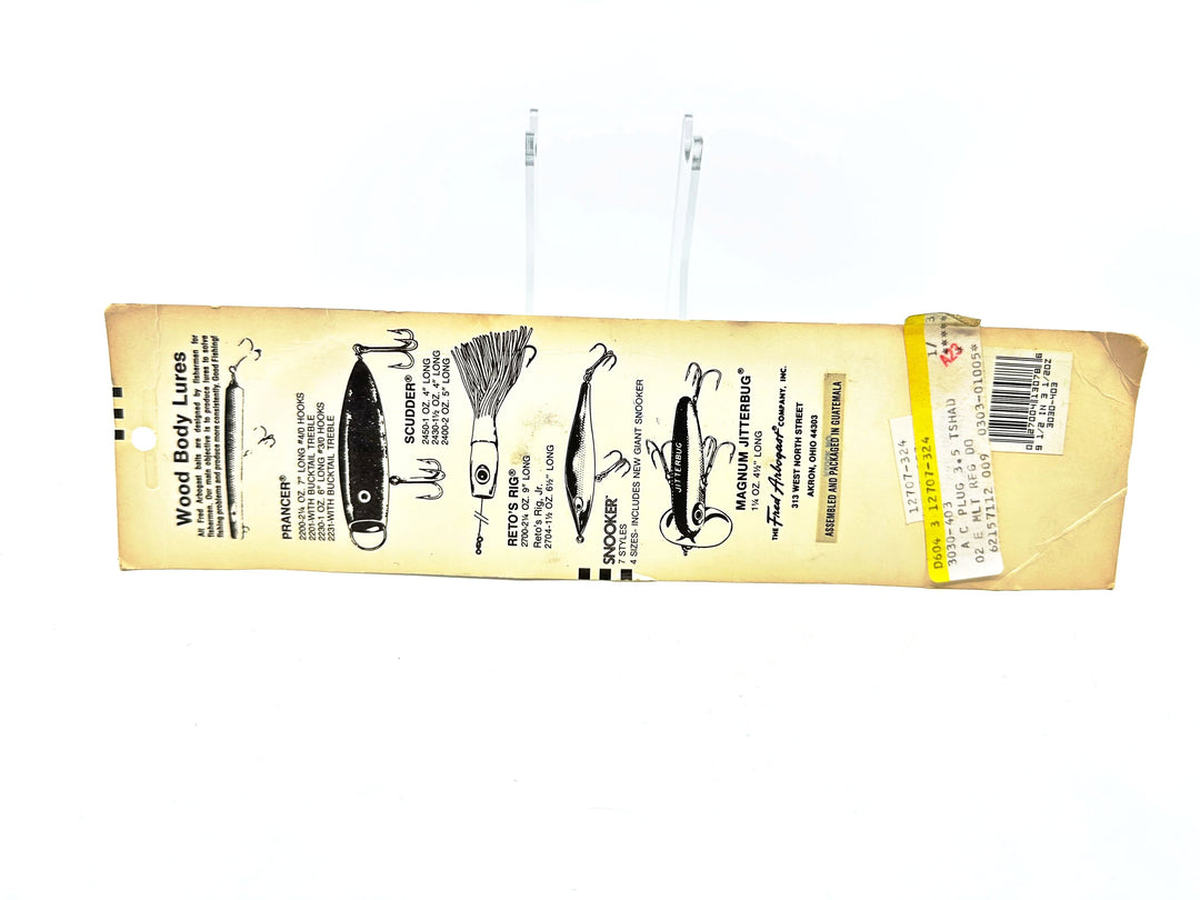 Fred Arbogast A.C Plug Wag Tail, Tennessee Shad Color on Card