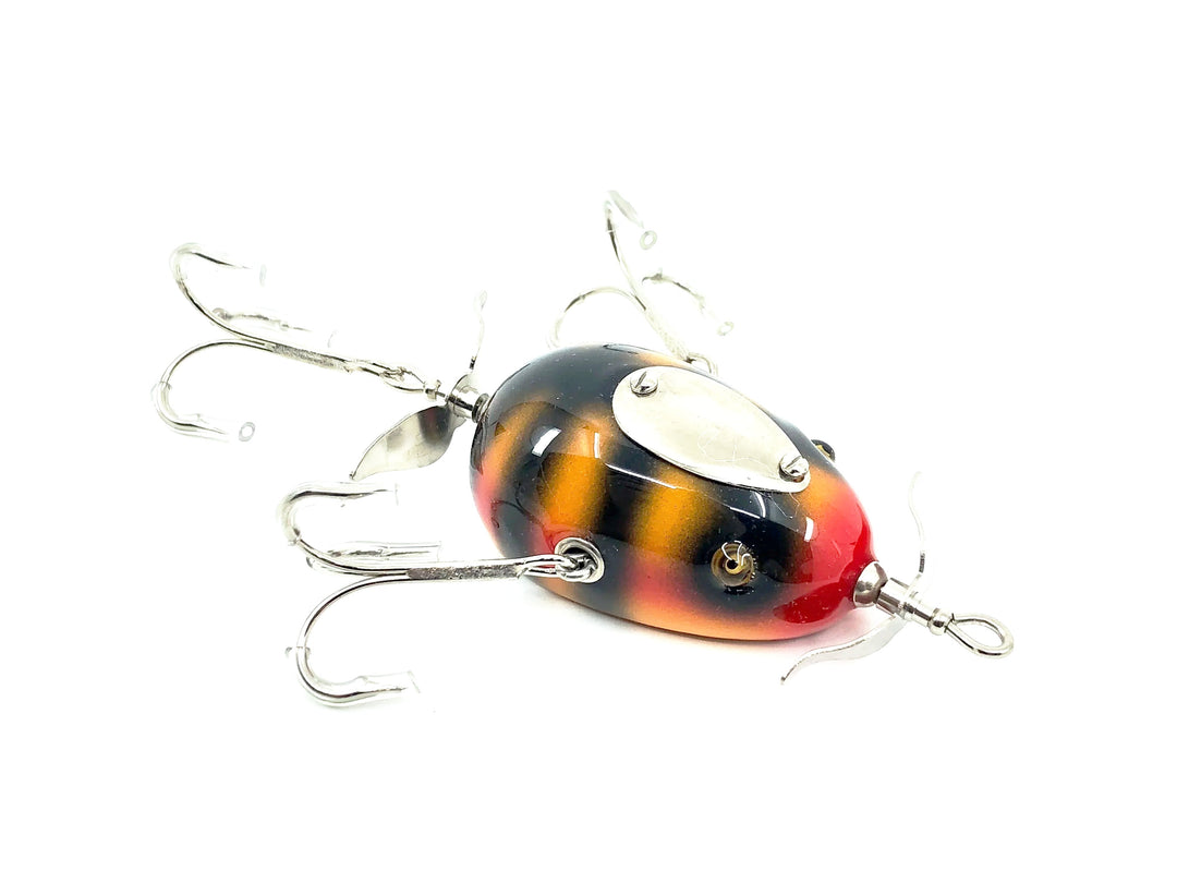 Musky Dan (XXX Lures) Kent Frog, Yellow/Red/Black Ribs Color