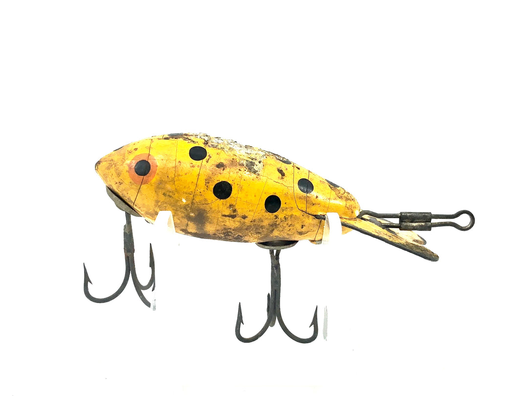 Wooden Bomber 300 Series, #39 Yellow/Black Dots Color - Early Bomber