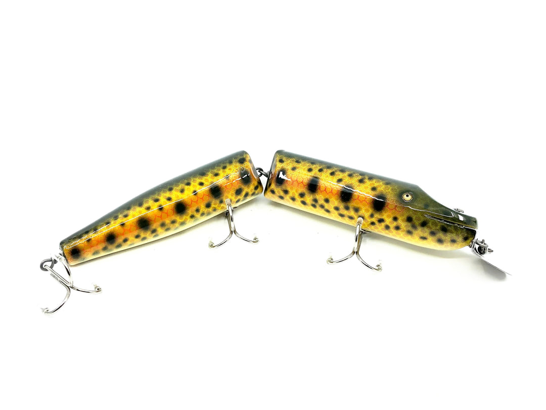 Musky Dan (XXX Lures) Giant Jointed Pikie, Brown Trout Color