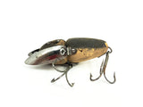 Heddon Wooden Crazy Crawler 2100 Flocked, GM Grey Mouse Color