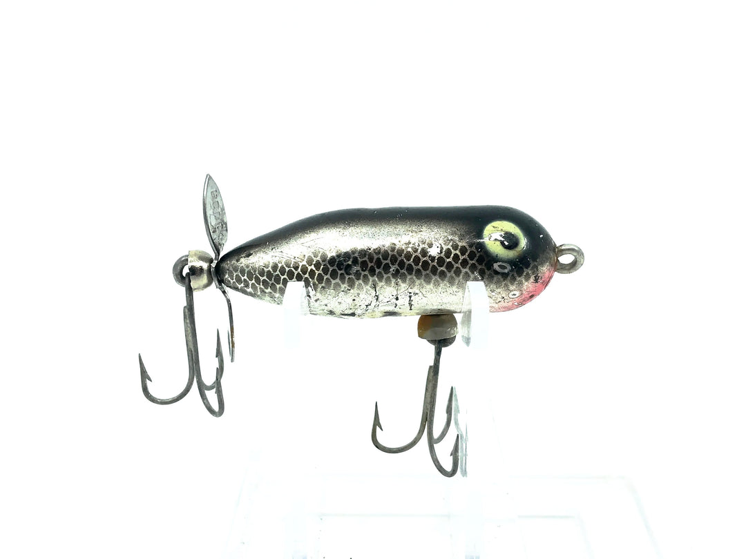 Heddon Tiny Torpedo, NBL Nickel Black Color