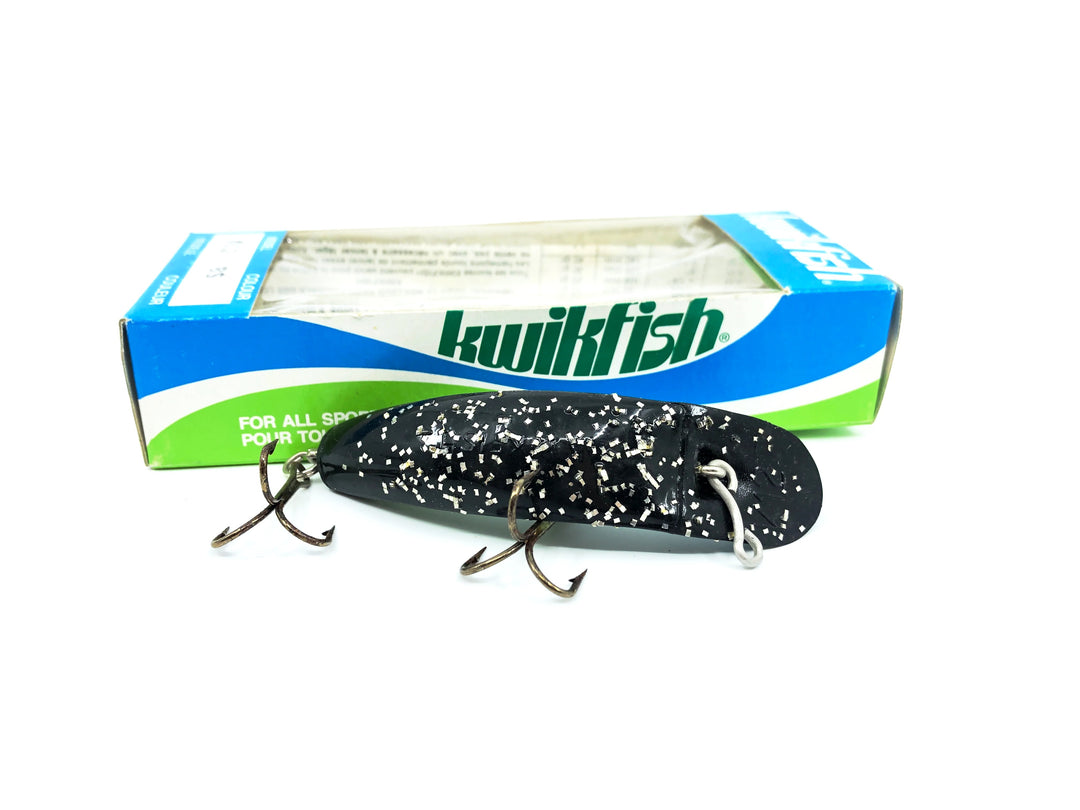 Pre Luhr-Jensen Kwikfish K12, BS Black Silver Specks Color New in Box Old Stock