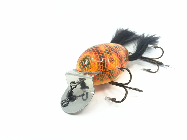 Musky Dan (XXX Lures) Giant Dingbat, Orange/Green & Black Scales w/COA