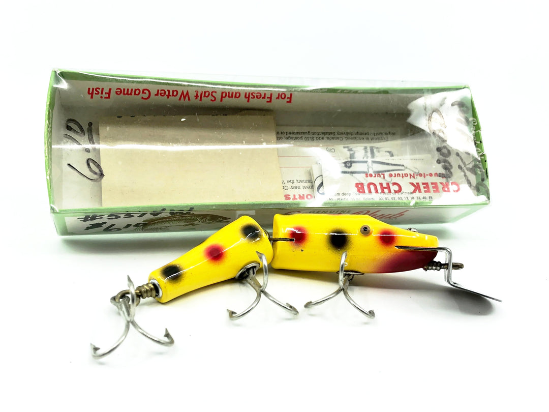 Creek Chub Jointed Snook Pikie 5500, Yellow Spotted Color 5514 with Box-Special Order